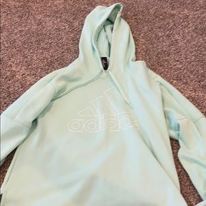Mint adidas cropped hoodie